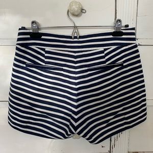 J. Crew shorts, striped, navy and white size 0